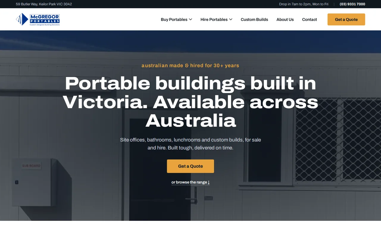 Concept B homepage